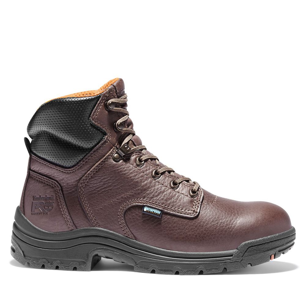 Timberland Mens Work Boots PRO® TiTAN® 6" Soft Toe - Dark Brown - India FG5308174